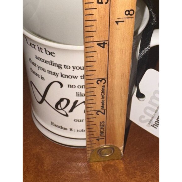 Inspirational Christian Ceramic Mug With Bible Verse Exodus 8:10b Let It Be Micr - Picture 5 of 6